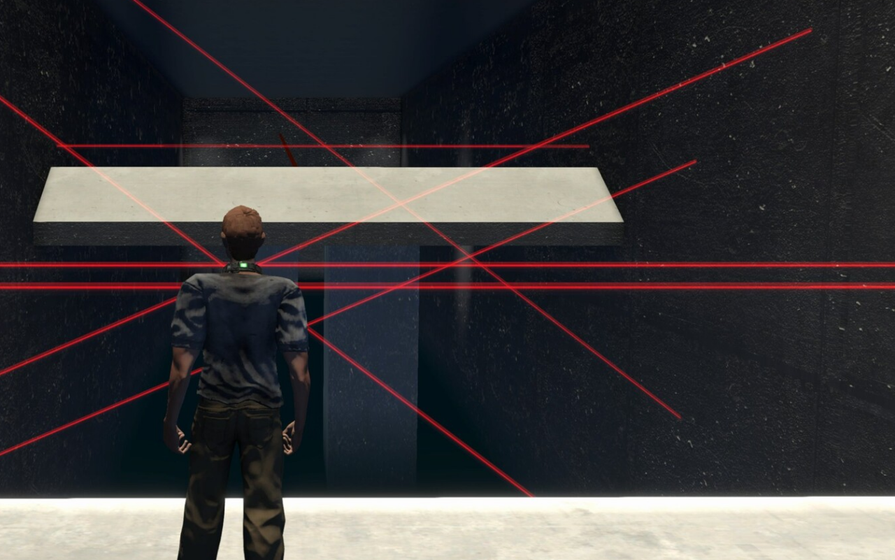 SO CLOSE Raum 06 — Laserfalle aus der Nähe, ein Fehltritt beendet den Run